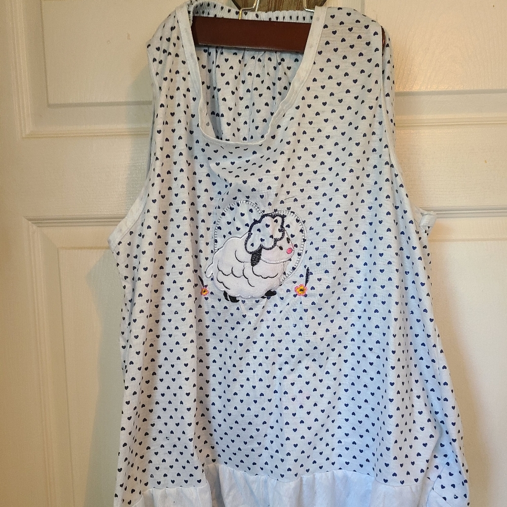Sleepwear PJ'S by Dream Rest, ultra lite weight, White with blue hearts,…